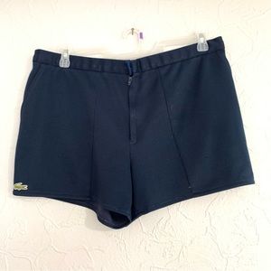 Vintage Chemise Lacoste Navy Tennis Style Shorts Womens Size 8 Sports Retro